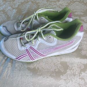 Asics White Pink Green Women's Sneakers